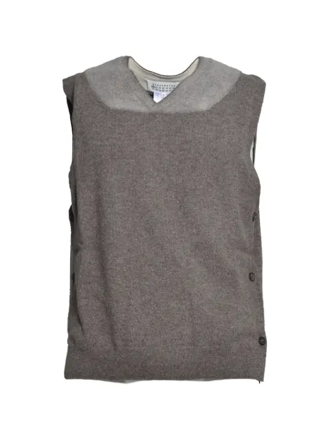 Maison Margiela contrast-panel button-fastening vest