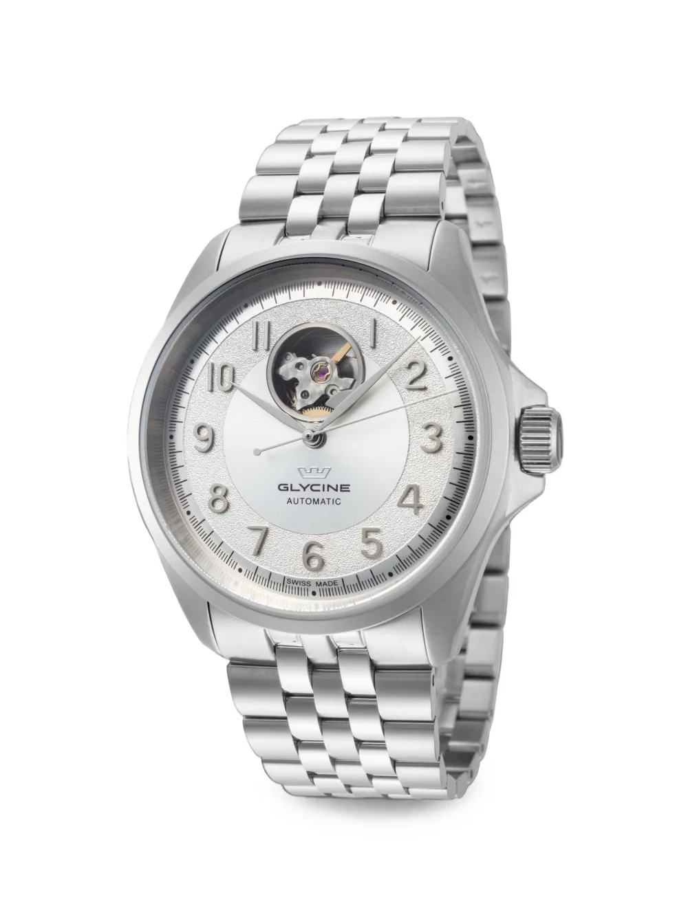Glycine Combat Classic 40mm watch - Argento