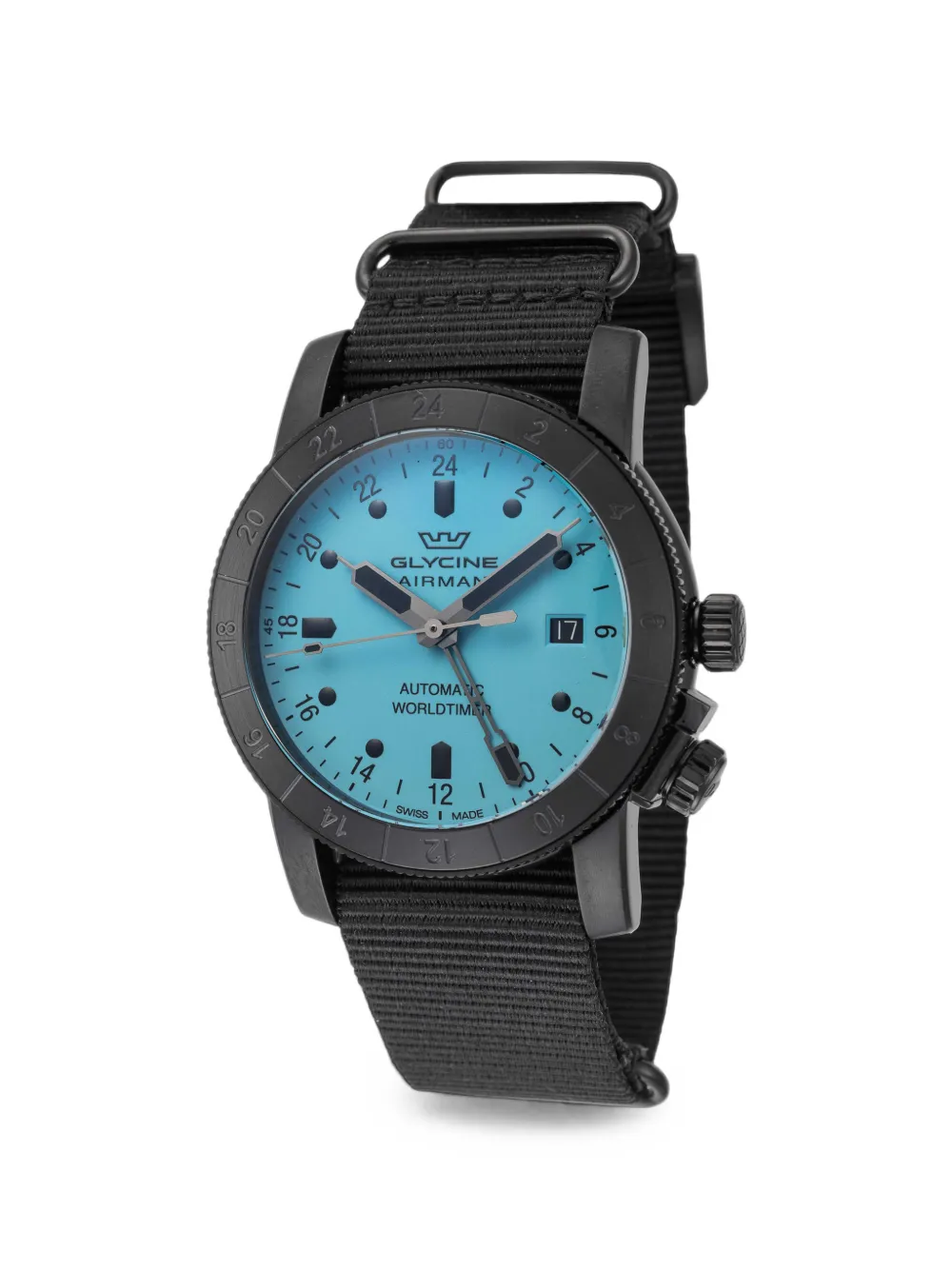 Glycine Airman Contemporary GMT 42mm watch - Blu