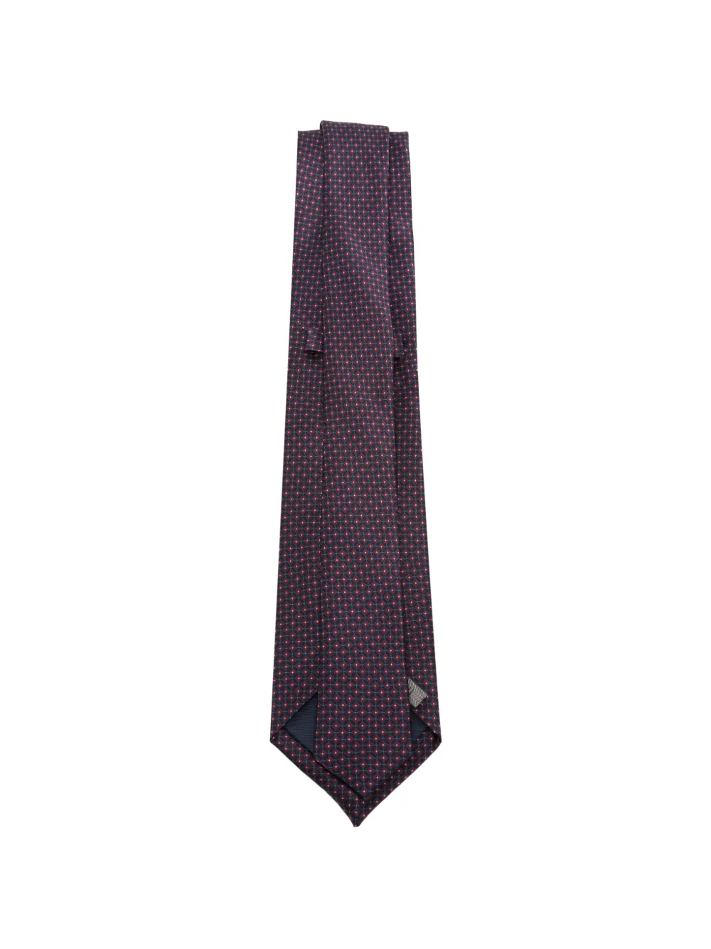 Corneliani Zijden stropdas met geometrisch patroon Blauw