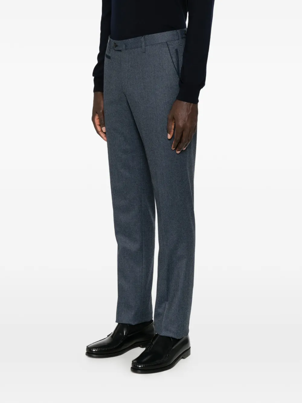 Corneliani Broek met afwerking Blauw