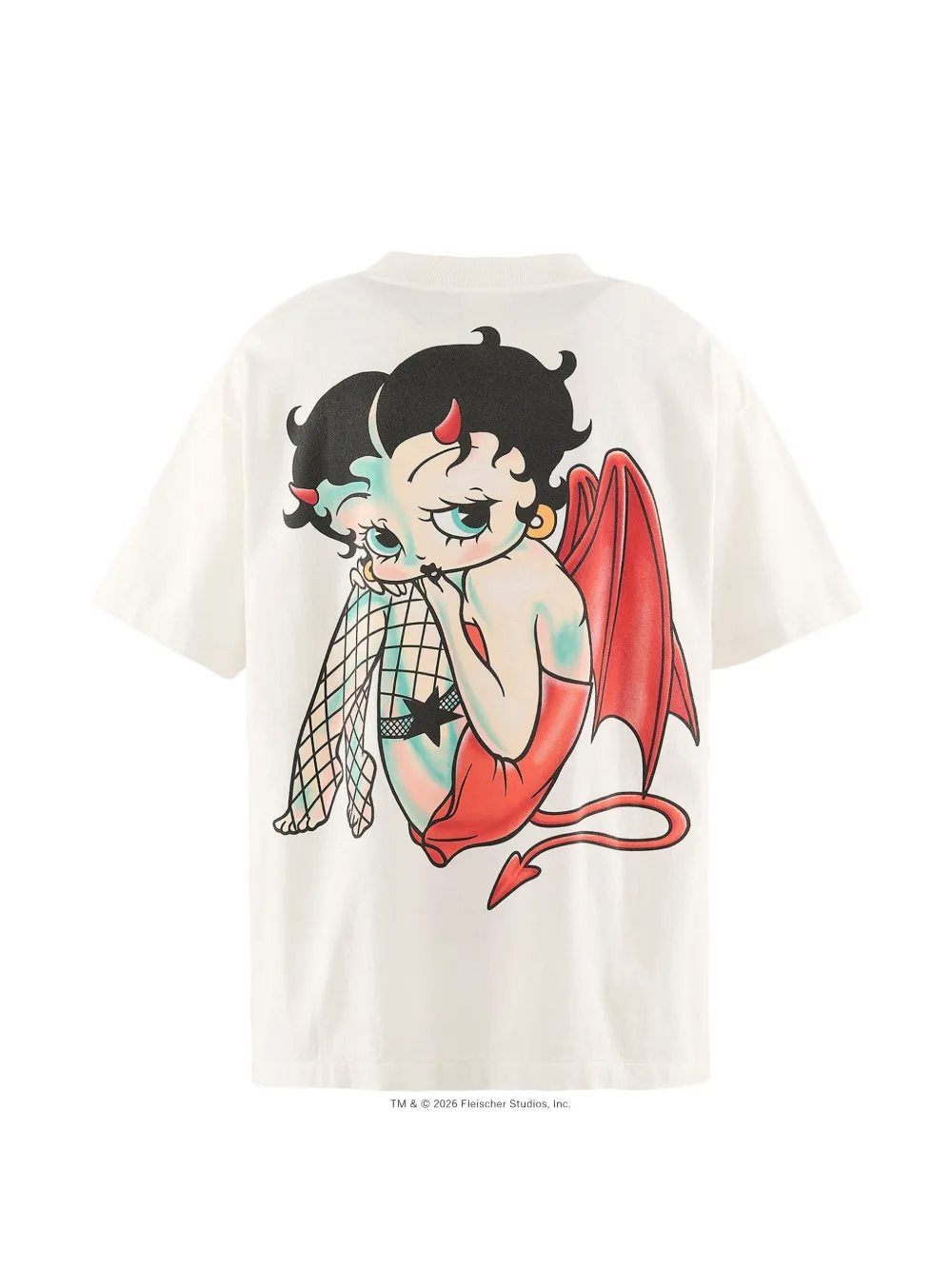 SAINT MXXXXXX x Betty Boop Devil T-shirt met grafische print Wit