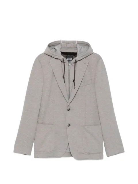 BOSS C-Hanry hooded single-breasted jacket