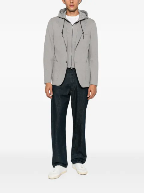 BOSS C-Hanry hooded single-breasted jacket