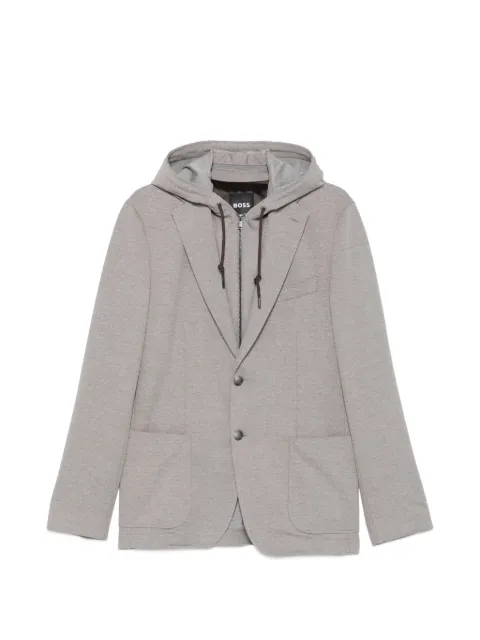 BOSS C-Hanry hooded single-breasted jacket