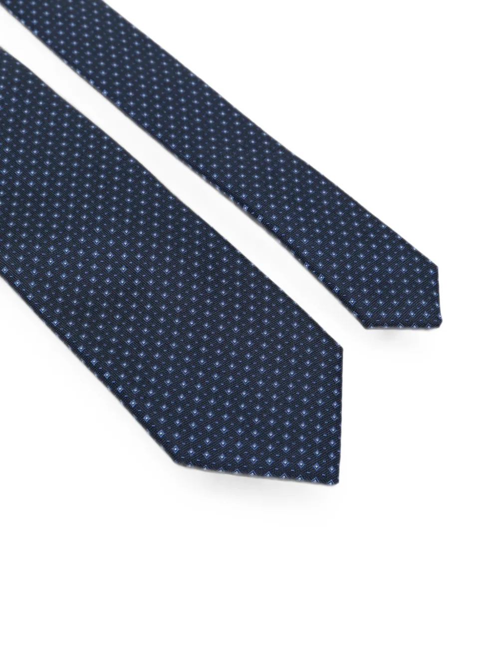Corneliani Zijden stropdas met geometrisch patroon Blauw