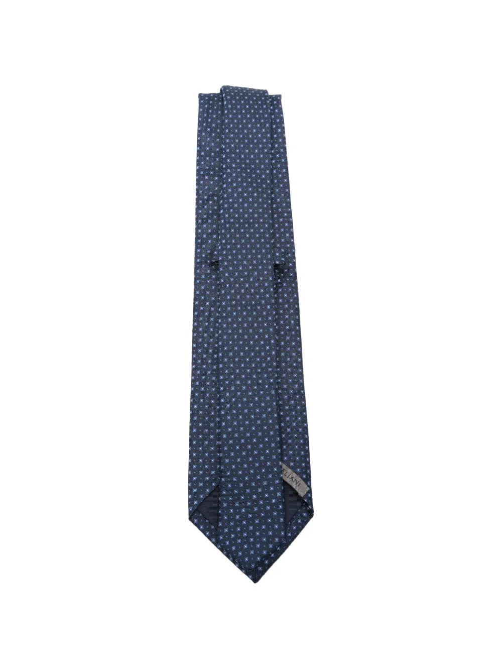 Corneliani Zijden stropdas met geometrisch patroon Blauw