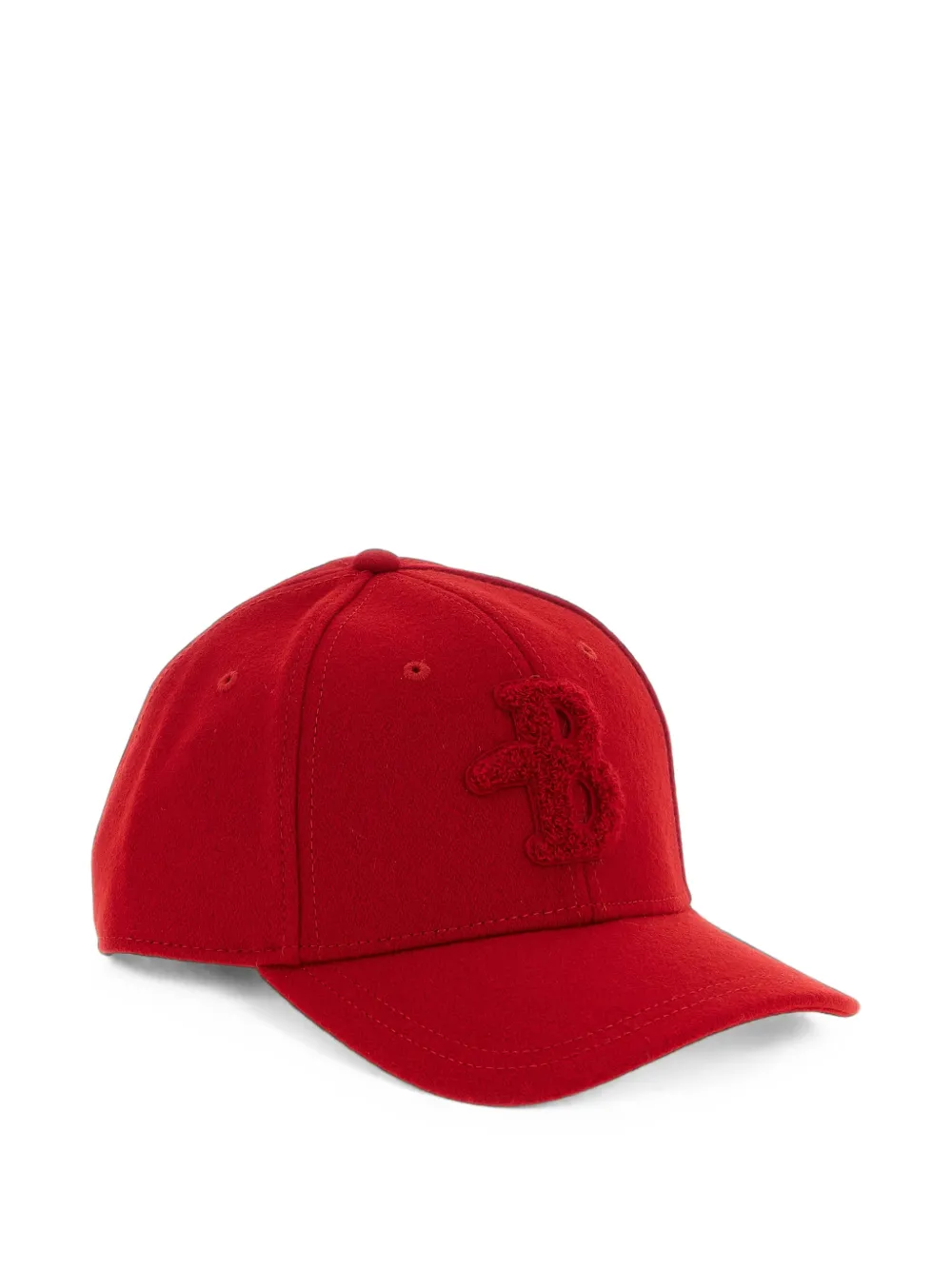 Ballantyne Honkbalpet met monogram-patch Rood