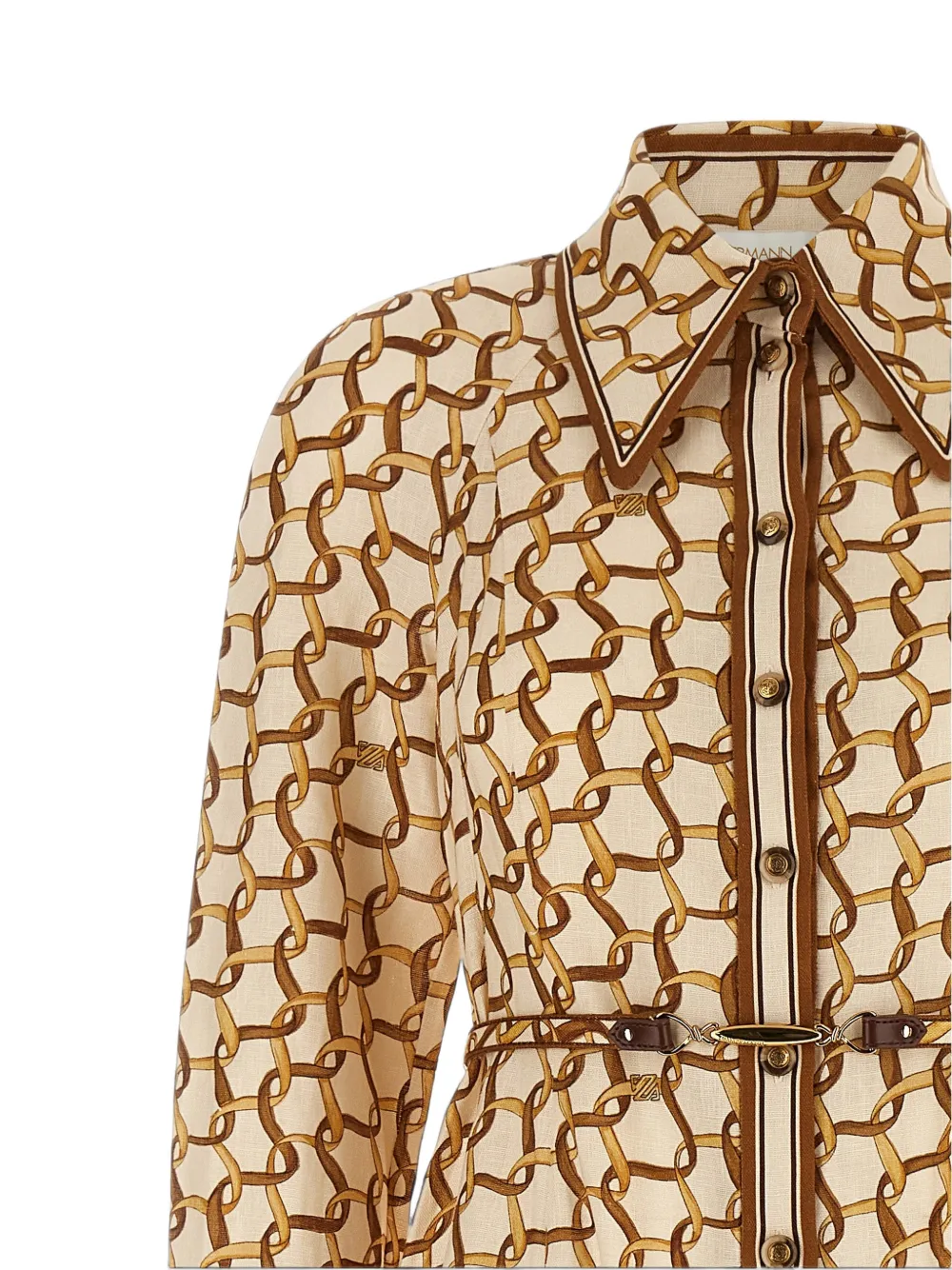 ZIMMERMANN Mini-jurk met vlakken Beige