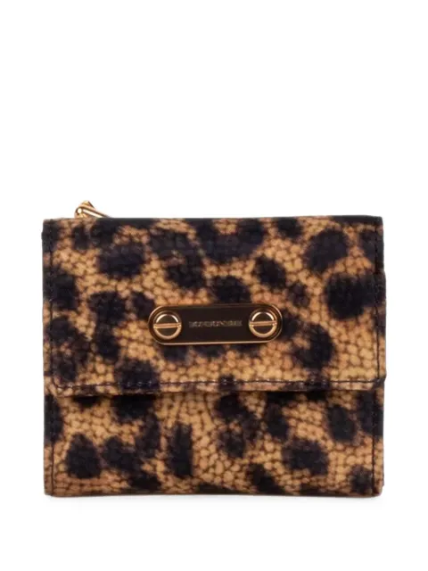 Borbonese leopard-print logo-plaque wallet