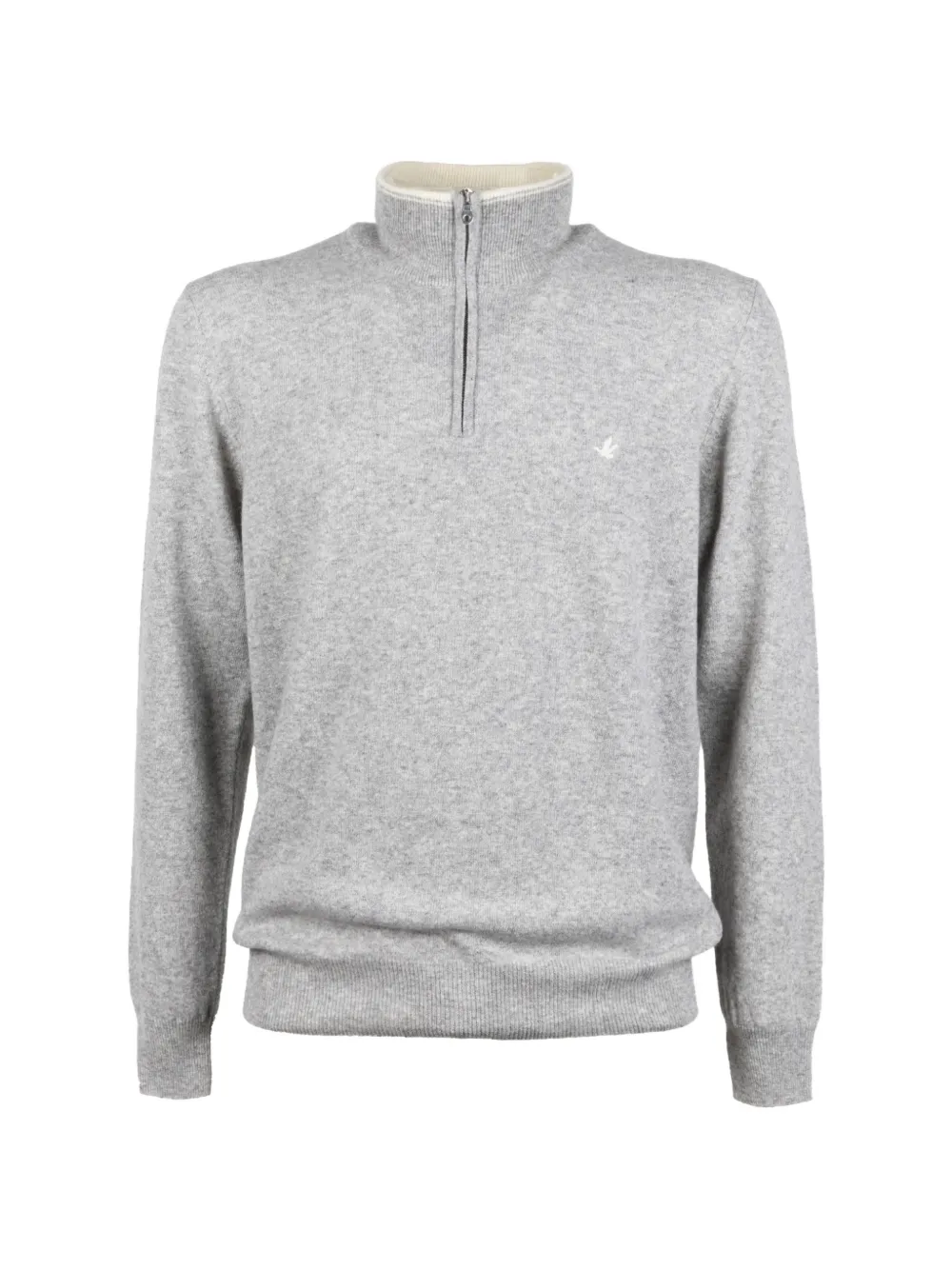 BROOKSFIELD Pullover mit Reißverschluss - Grau