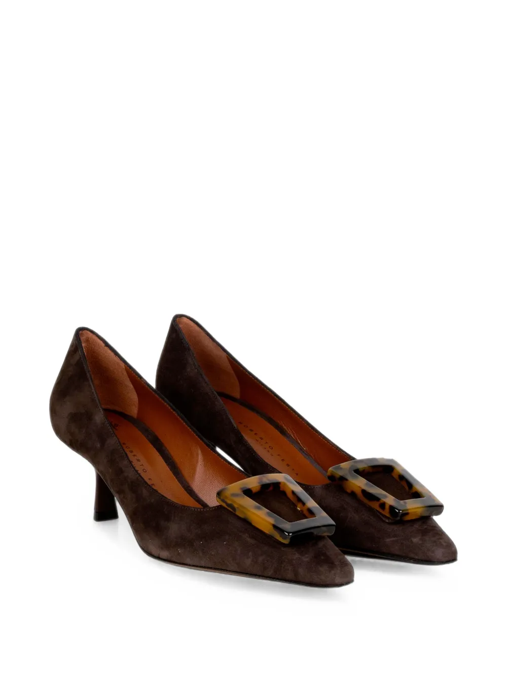 Roberto Festa buckle-detail pointed-toe pumps Bruin