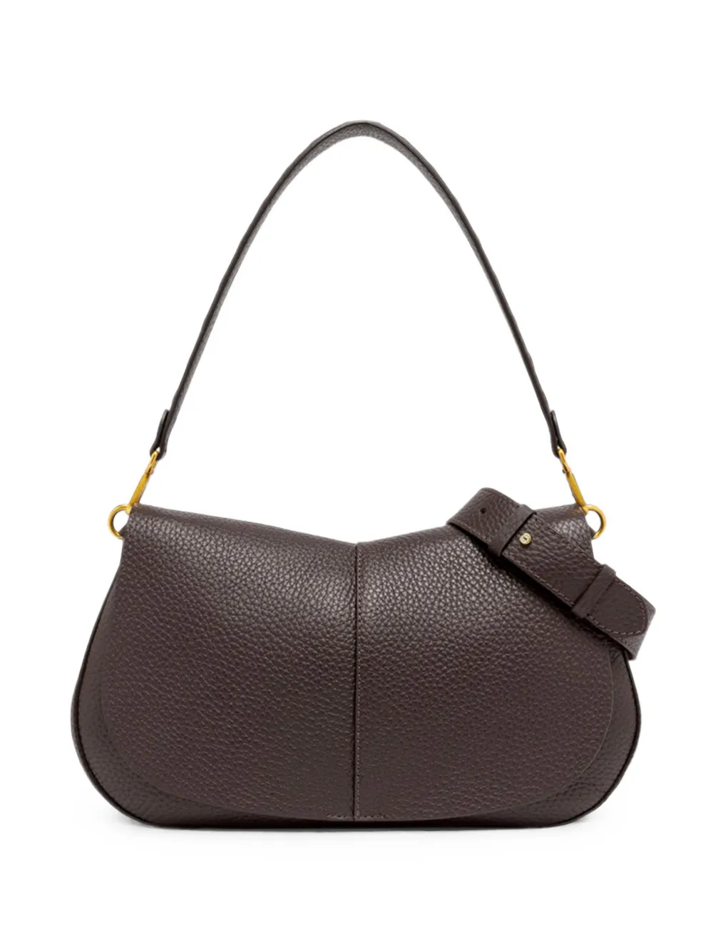 GIANNI CHIARINI large Helena Round grained-leather shoulder bag - Marrone