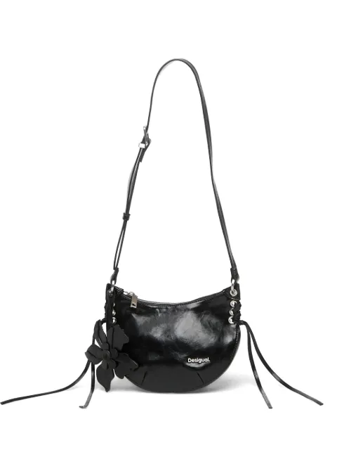 Desigual mini flower-charm lace-up cross body bag