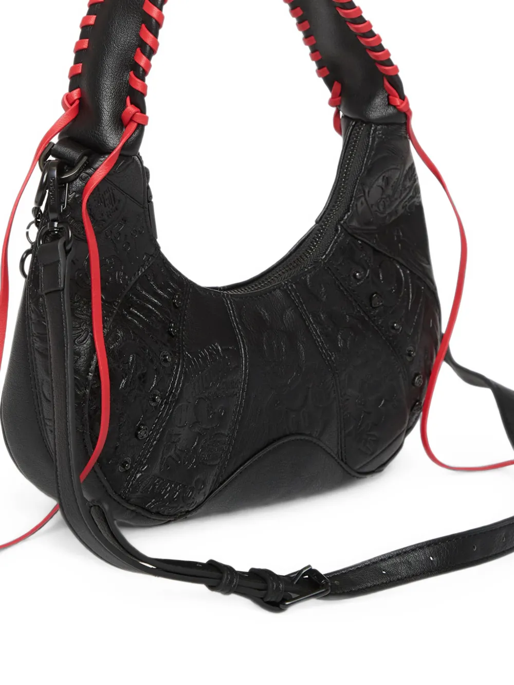 Desigual x Disney medium Mickey™ shopper met reliëf en bedeldetail Zwart