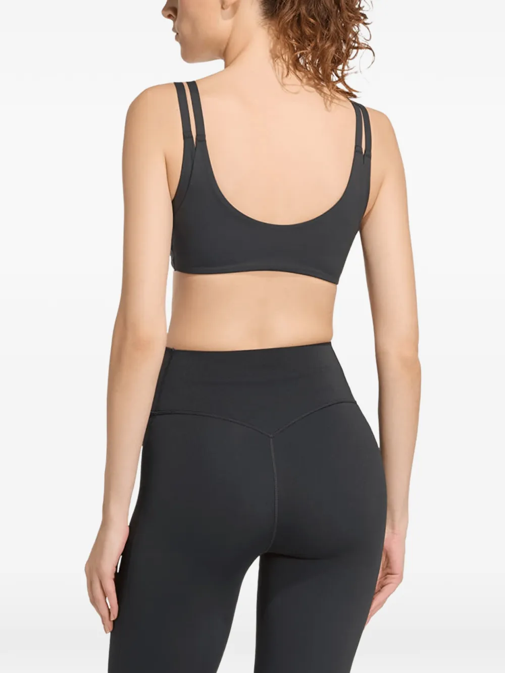 adidas Optime reversible double-strap bra Zwart