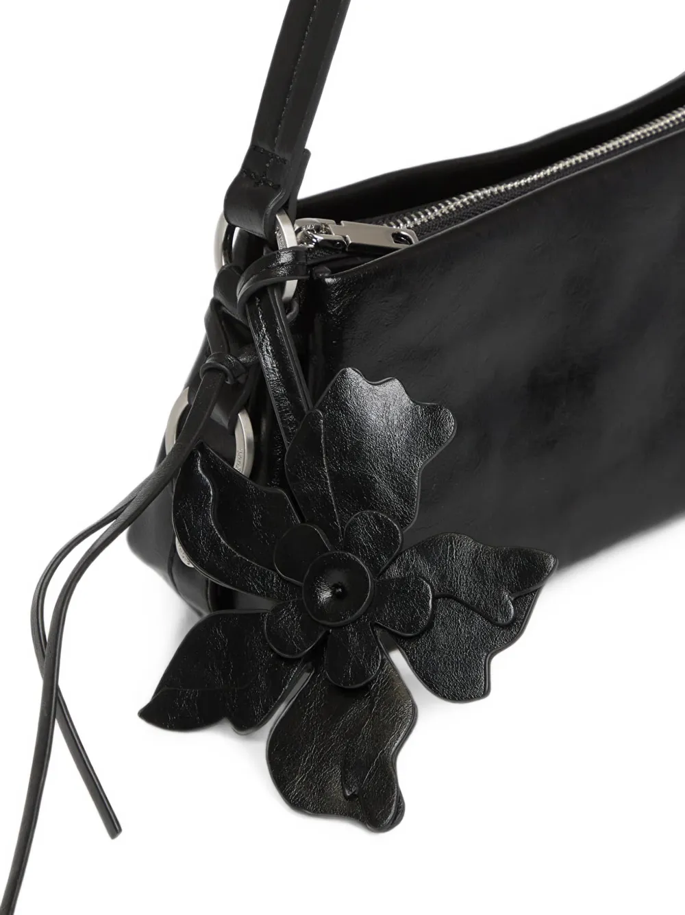 Desigual Kleine shopper met bloemenbedel Zwart