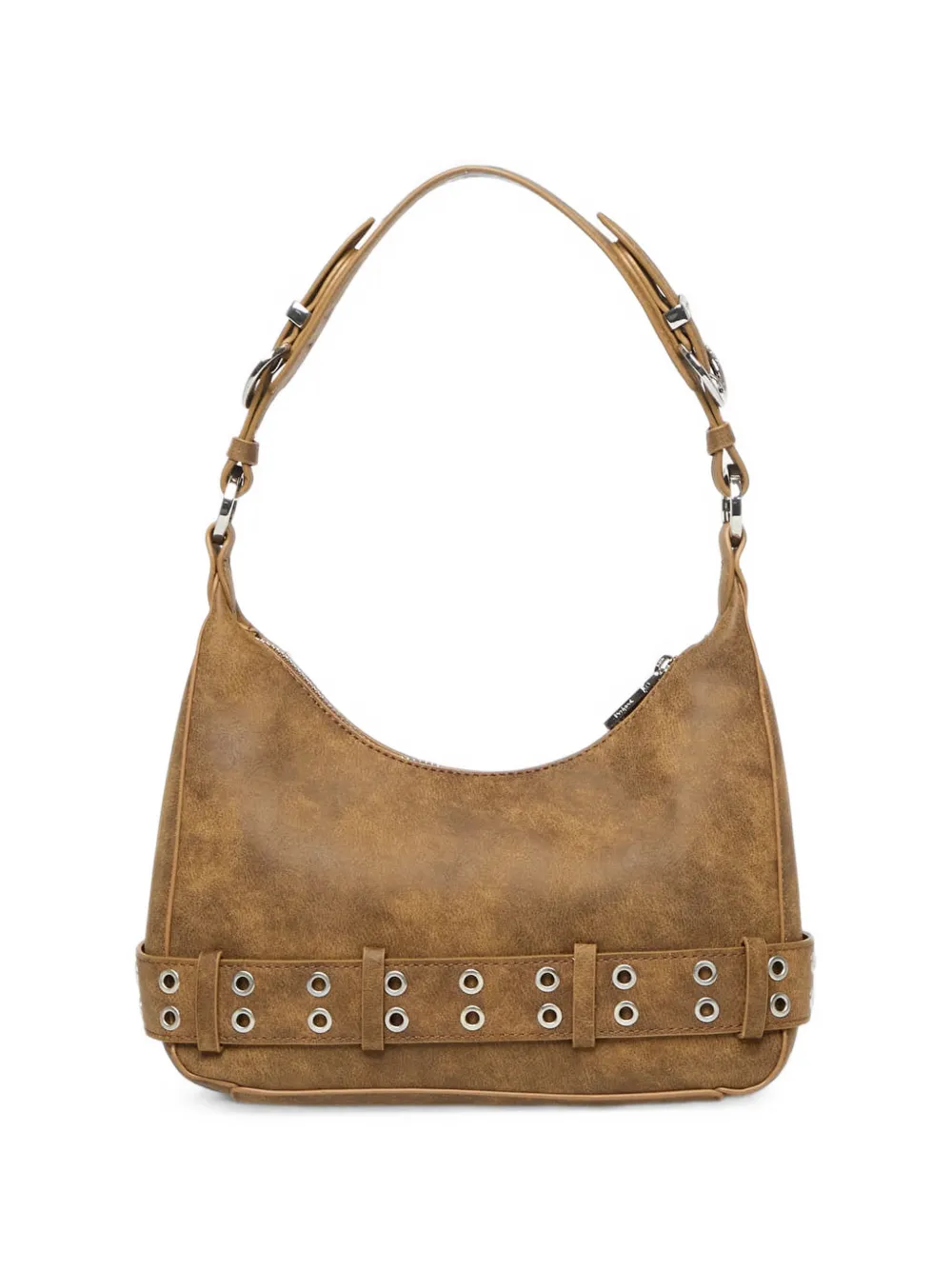 Desigual Medium shopper met rits en ceintuur Bruin
