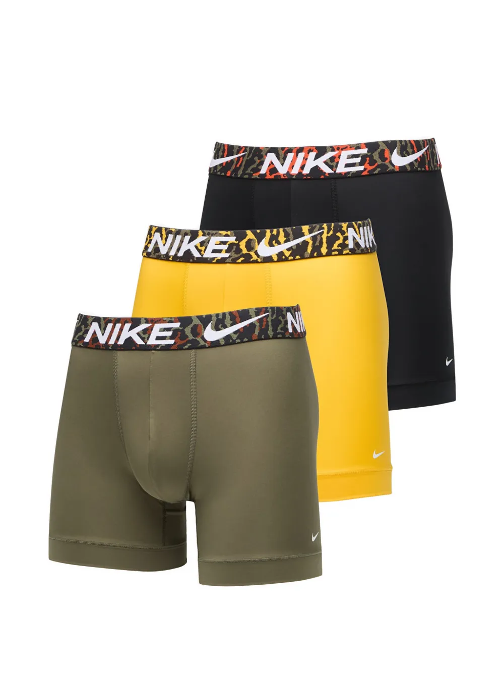 Nike logo-waistband boxer briefs (set of 3) - Verde