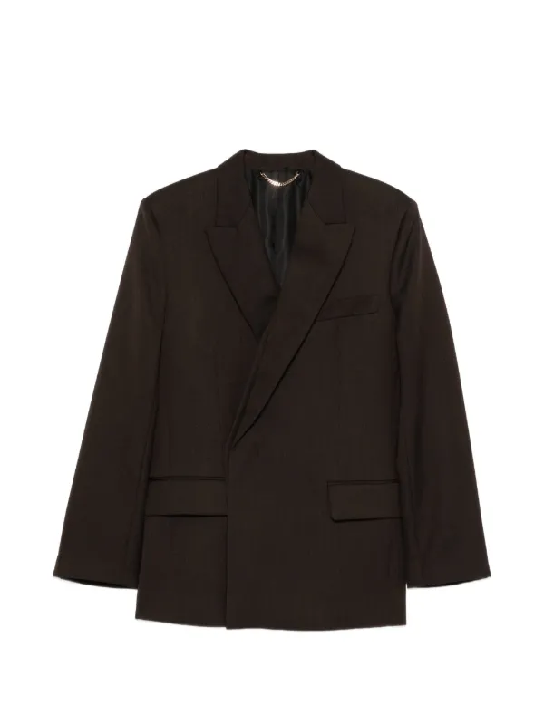 Victoria Beckham Layered Double-breasted Jacket in Brown