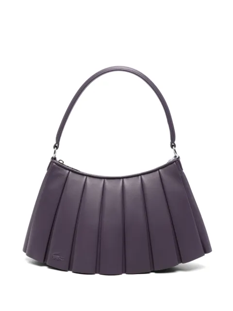 Lacoste medium Lenglen pleated leather tote bag 