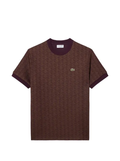 Lacoste monogram-jacquard T-shirt
