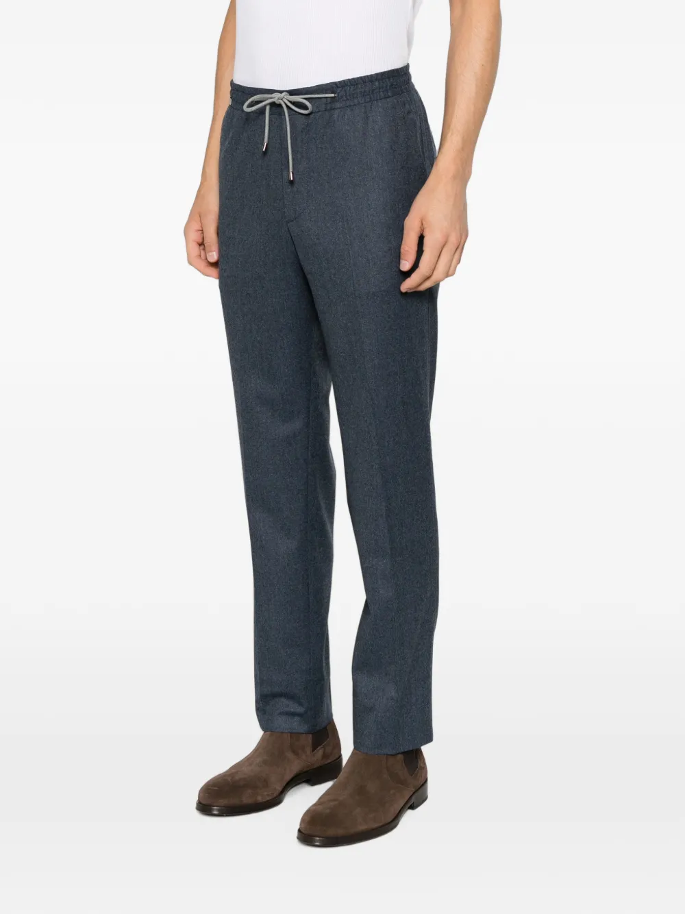 Corneliani Pantalon met trekkoordtaille Blauw