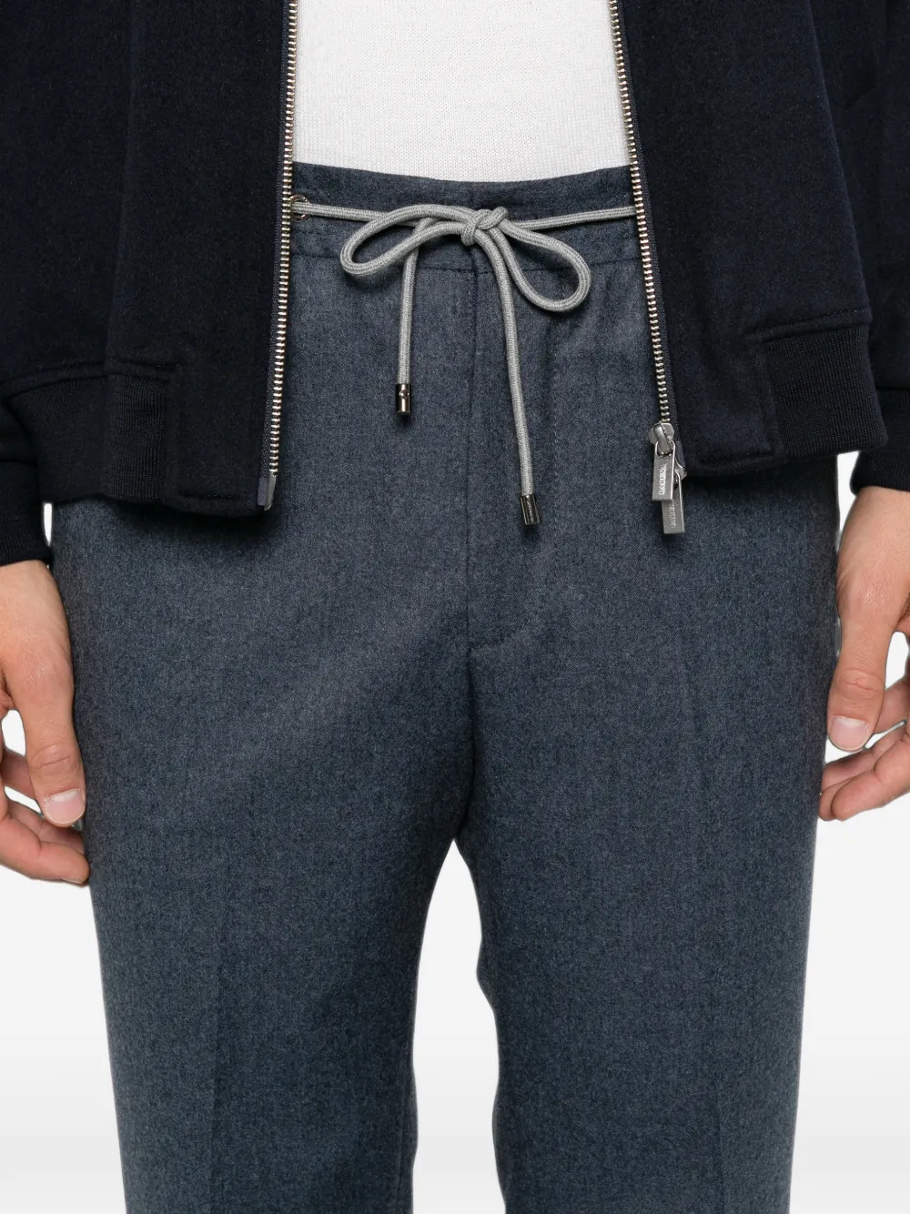 Corneliani Pantalon met trekkoordtaille Blauw