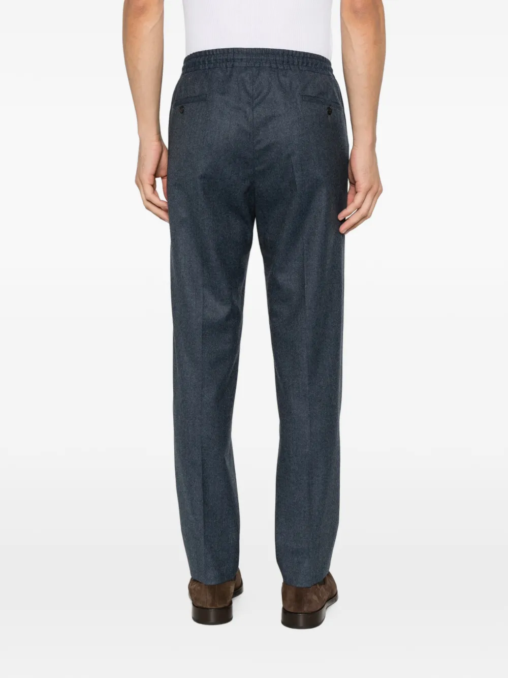 Corneliani Pantalon met trekkoordtaille Blauw