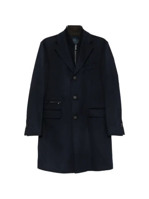 Corneliani layered notched-lapel coat