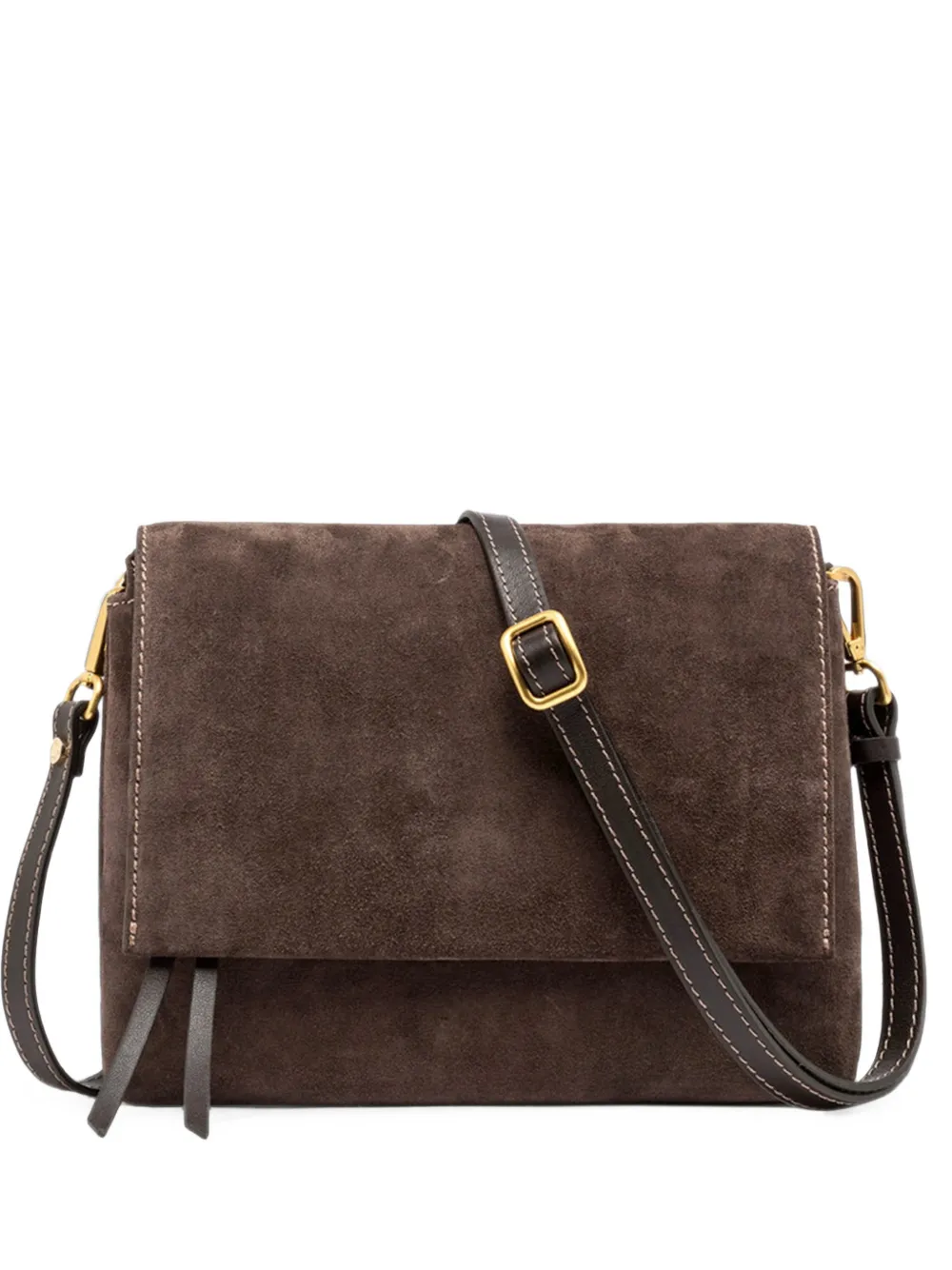 GIANNI CHIARINI small Three suede-finish cross body bag - Braun