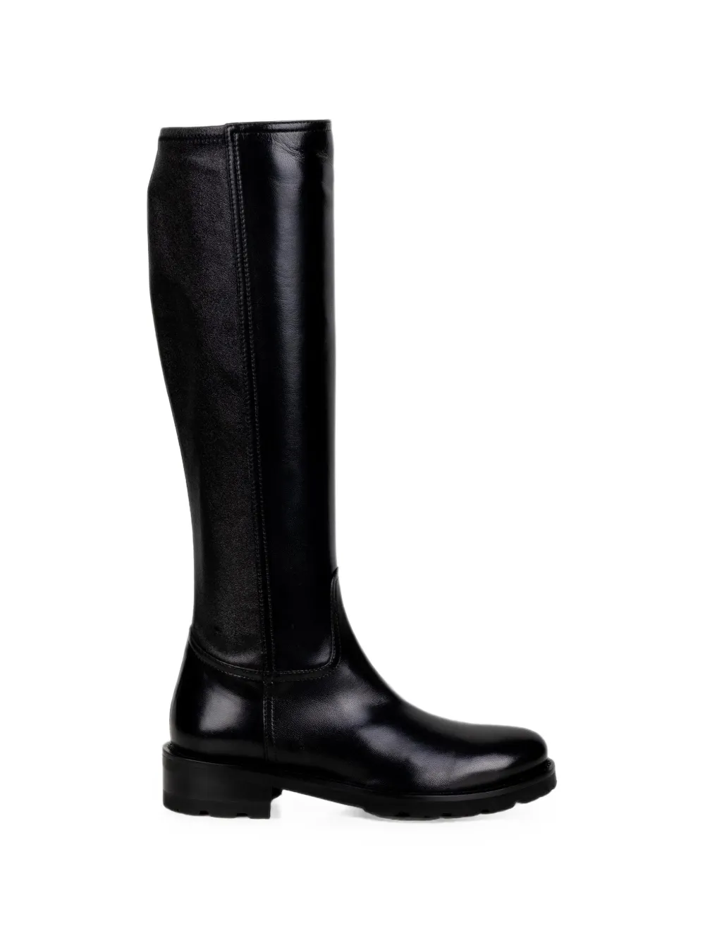 Lorenzo Masiero knee-length leather boots Zwart