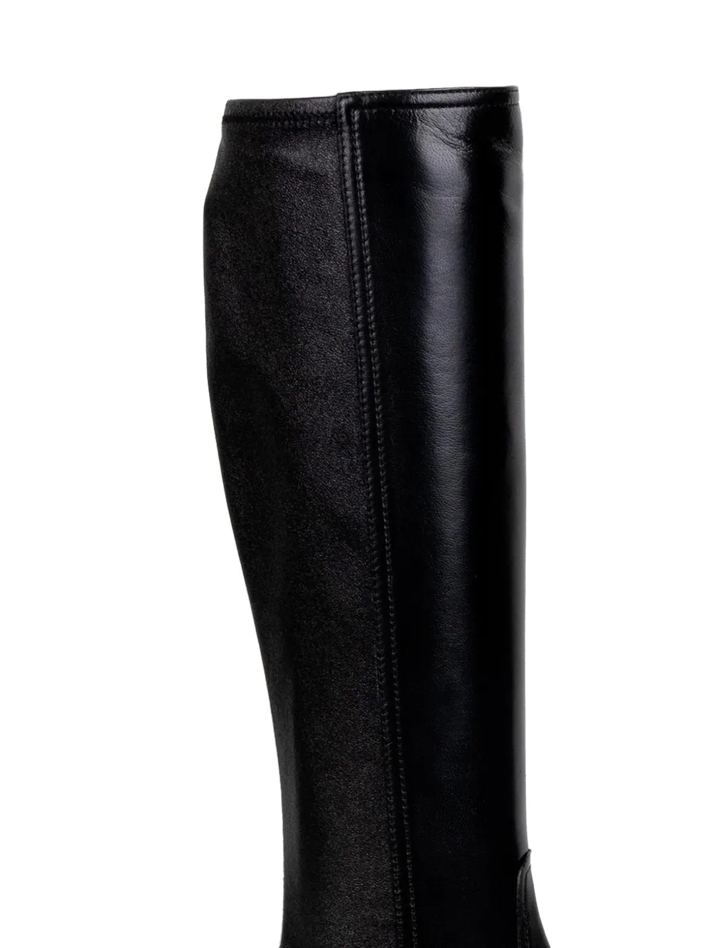 Lorenzo Masiero knee-length leather boots Zwart