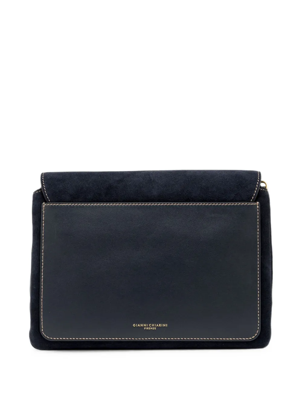 GIANNI CHIARINI Medium Three suède crossbodytas Blauw