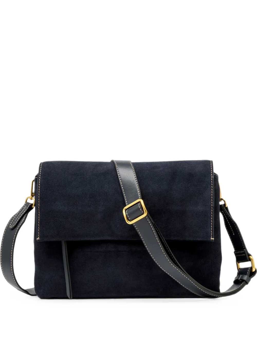 GIANNI CHIARINI Borsa a tracolla Three media in pelle scamosciata - Blu