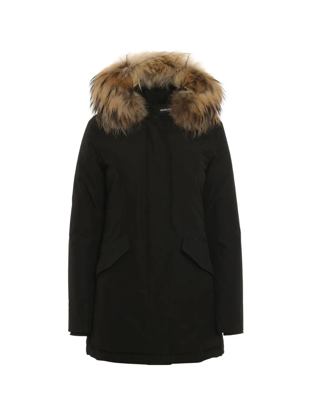 Woolrich hooded drawstring-waist coat - Nero