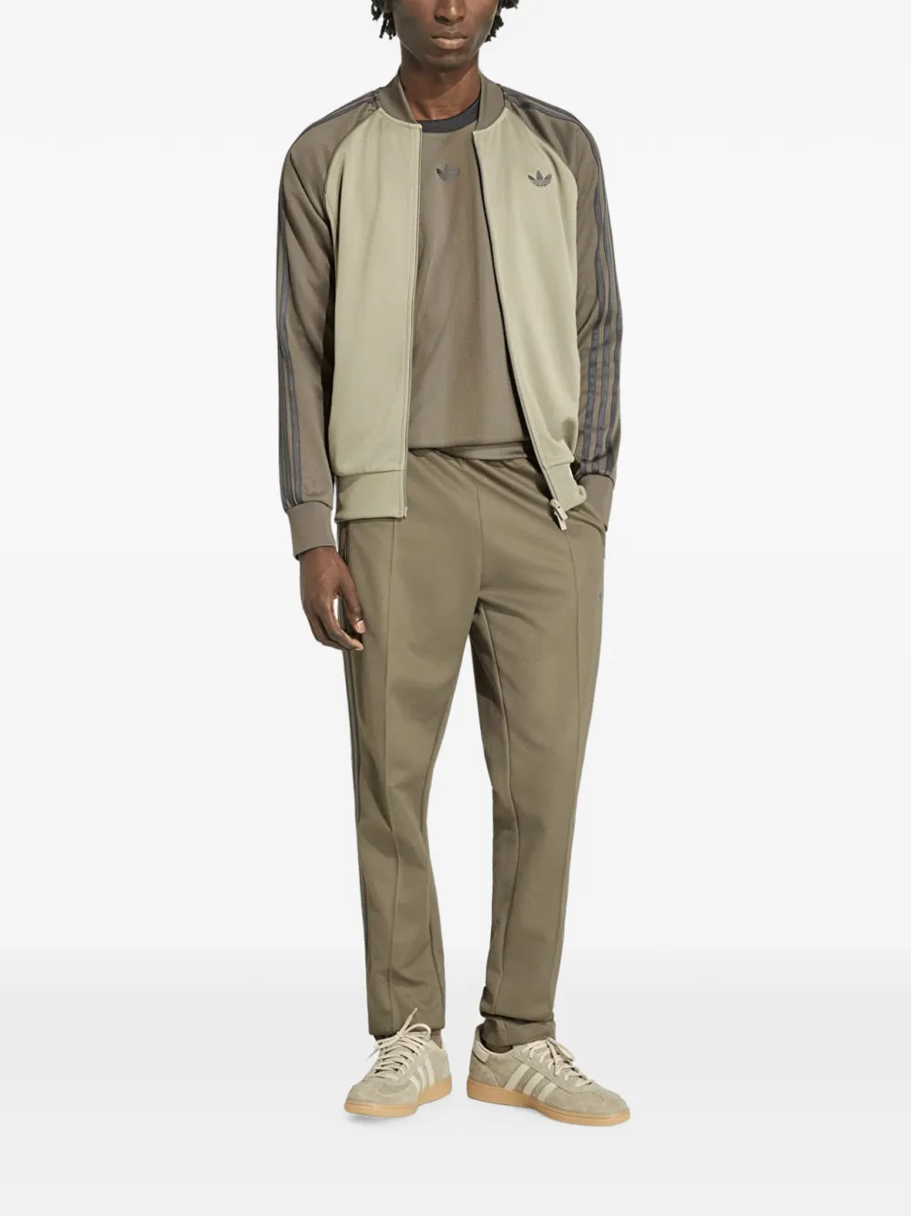 adidas SST striped jacket Beige