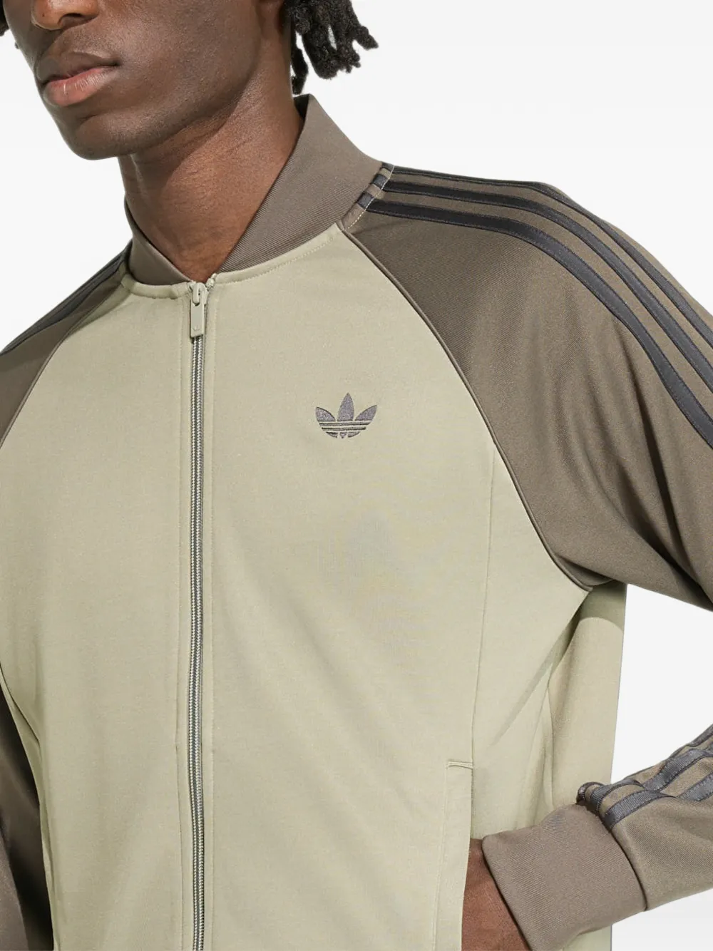 adidas SST striped jacket Beige