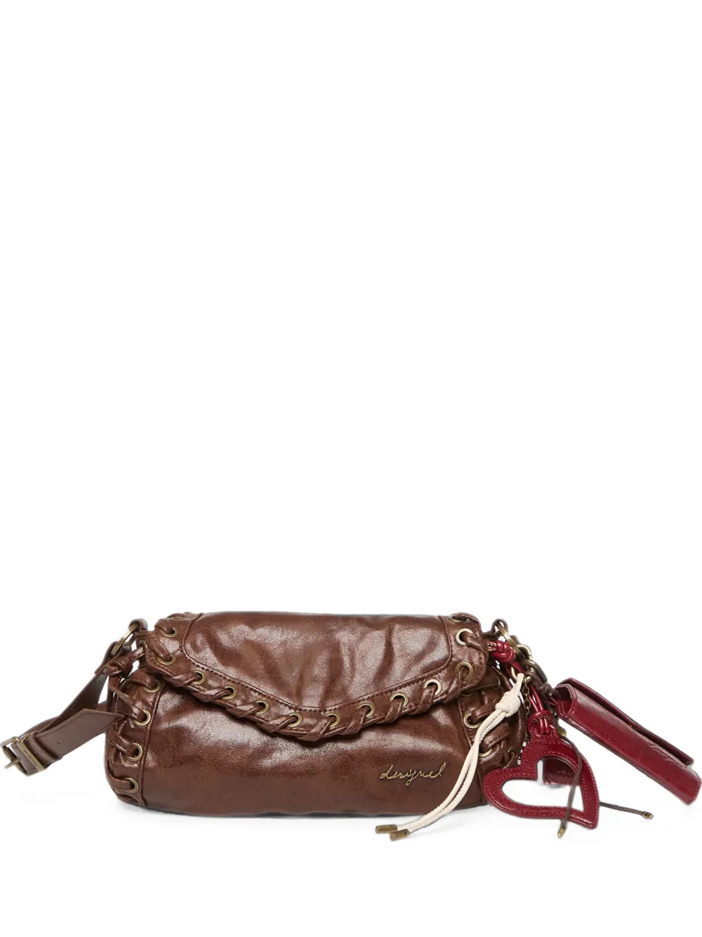 Desigual Galaxy Zarauz lace-up detail shoulder bag - Marrone
