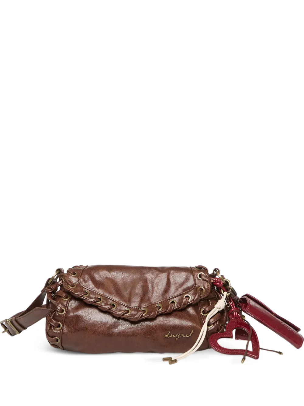 Desigual Galaxy Zarauz lace-up detail shoulder bag - Marrone