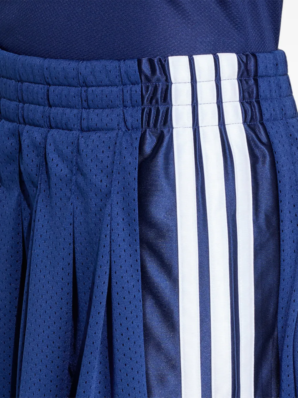 adidas pleated mesh-knit mini skirt Blauw