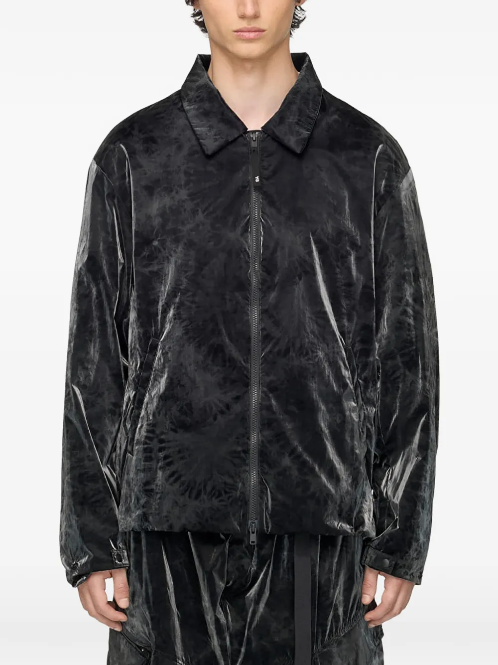 Y-3 Jack met marmerprint en gespdetail Zwart
