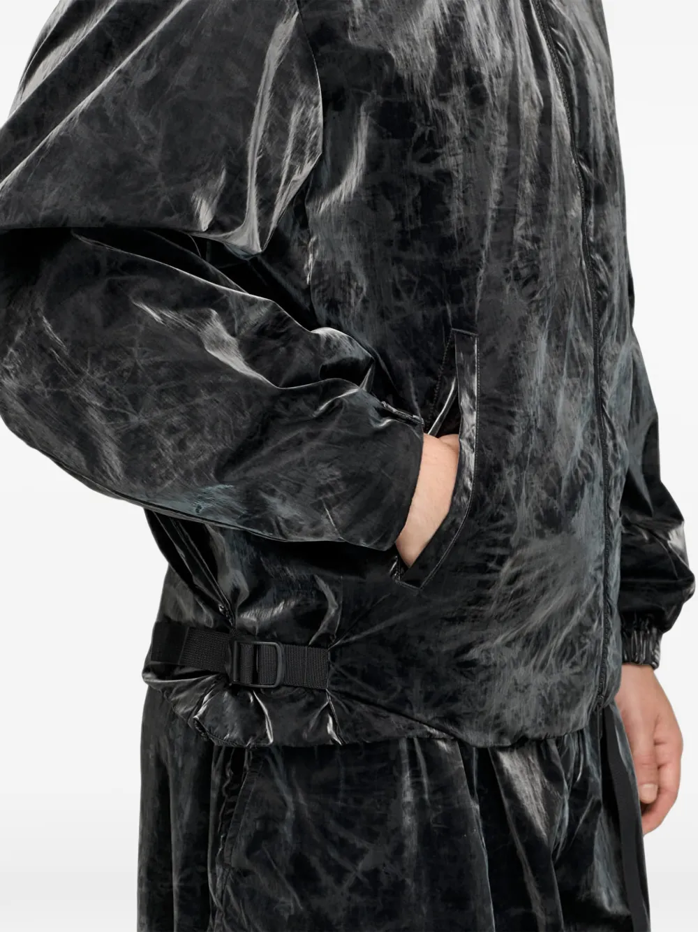 Y-3 Jack met marmerprint en gespdetail Zwart
