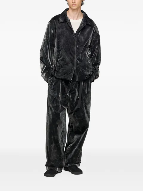 Y-3 marble-print buckle-detail jacket