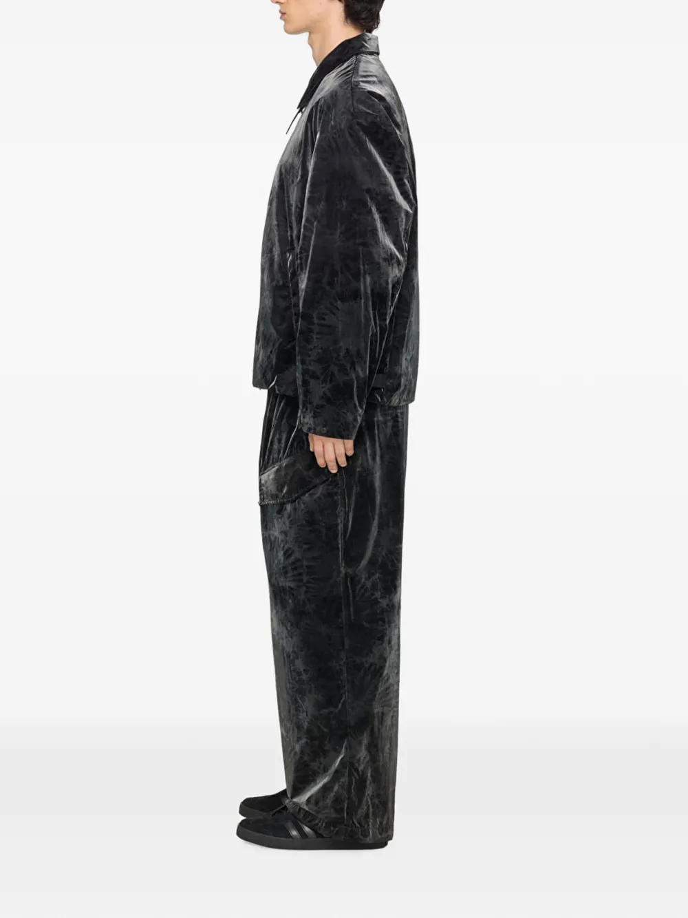 Y-3 Jack met marmerprint en gespdetail Zwart
