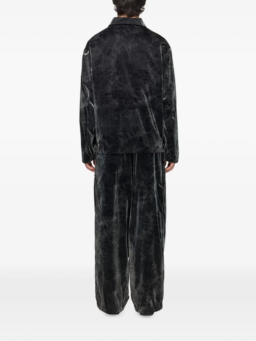 Y-3 Jack met marmerprint en gespdetail Zwart