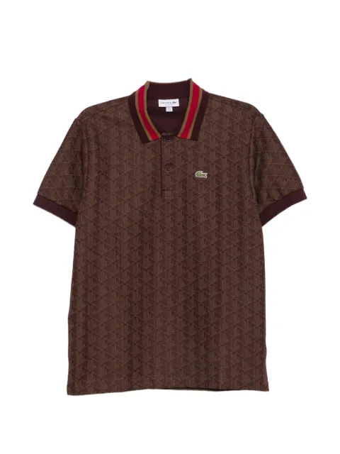 Lacoste monogram-print polo shirt