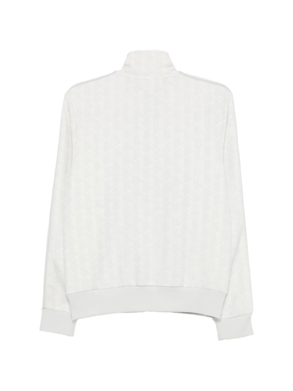 Lacoste Sweater met monogram-patroon en rits Wit