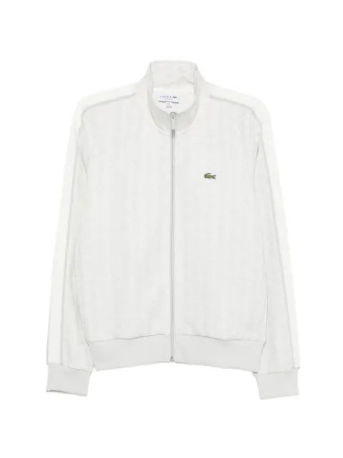 Lacoste monogram-pattern zip-up sweatshirt