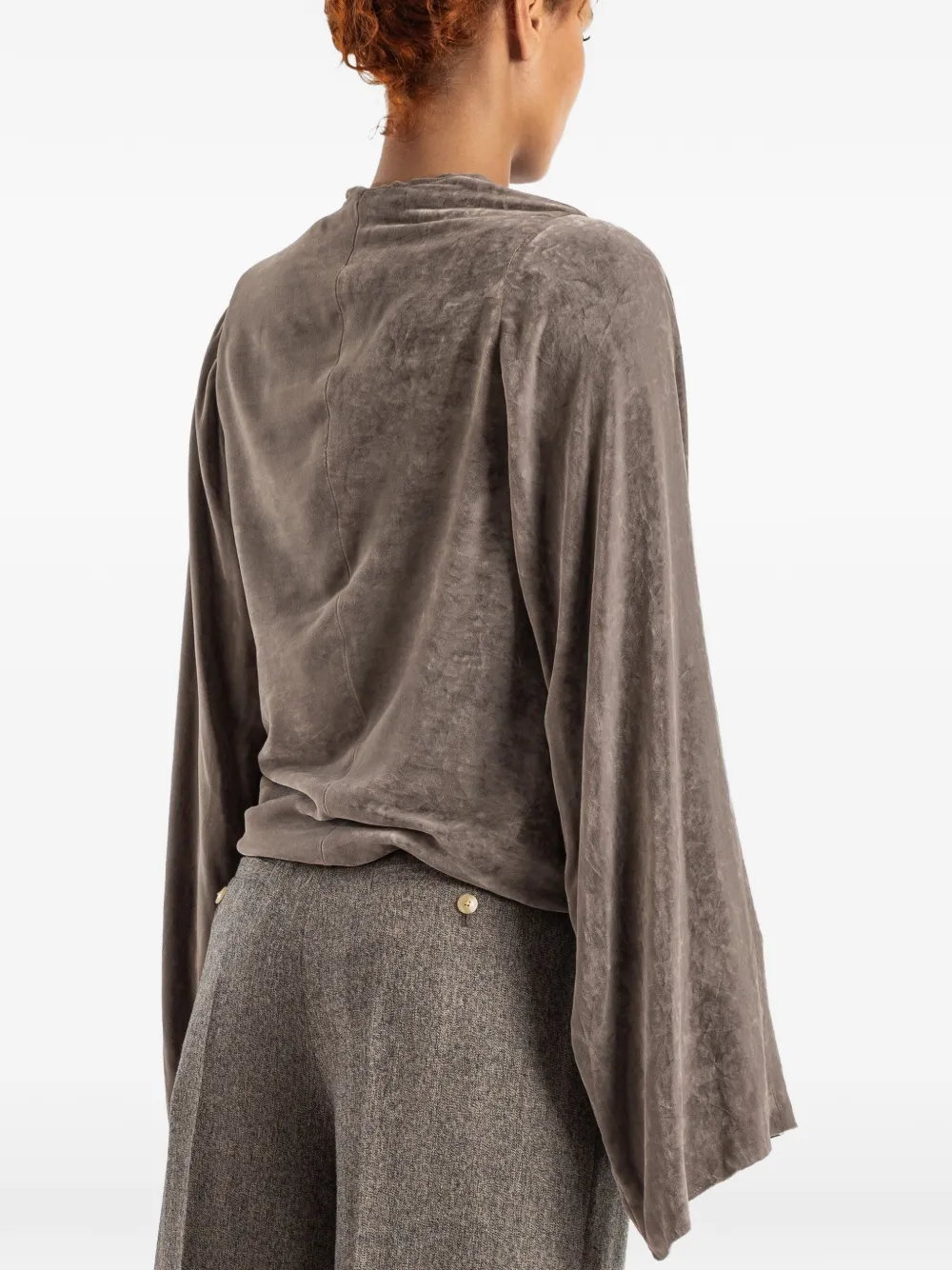 Rick Owens Top met gedraaid detail en lange mouwen Grijs